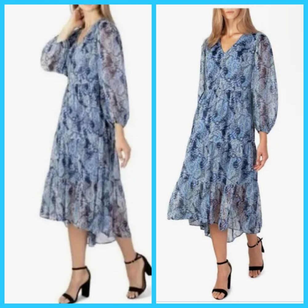 Joie Parisian Paisley Blue Midi Dress